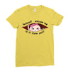 June Peeking Out Asian Baby Girl Ladies Fitted T-Shirt