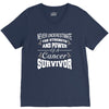 never underestimate the strength and power of a cancer survivor V-Neck Tee