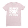 space alien qr code Ladies Fitted T-Shirt