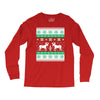 reindeer christmas ugly sweater Long Sleeve Shirts