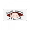 May Peeking Out Asian Baby Boy License Plate