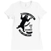 cat versus cucumber Ladies Fitted T-Shirt