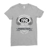 vintage quality without compromise 1990 aged to perfection Ladies Fitted T-Shirt