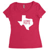 home texas outline Women's Triblend Scoop T-shirt