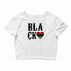 black love Crop Top