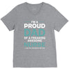 i'm a proud dad of freaking awesome nurse V-Neck Tee