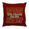 i'm cute see my ount Throw Pillow