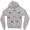 rainbow flower Zipper Hoodie