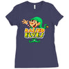 raised by elves elf christmas Ladies Fitted T-Shirt