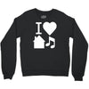 i love house music dj baseball Crewneck Sweatshirt