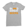 blood sweat Ladies Fitted T-Shirt