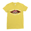 August Peeking Out Baby Girl Ladies Fitted T-Shirt