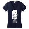 this is my lazy ghost costume Women's V-Neck T-Shirt