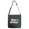 Bun in the Oven with Heart Baby Boy Adjustable Strap Totes