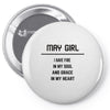 May Girl Pin-back button