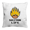 saiyan life Throw Pillow