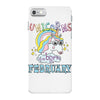 unicorns are born in february cute unicorn iPhone 7 Case