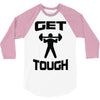 get tough weight lifter lifting gym 3/4 Sleeve Shirt