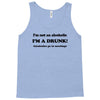 im not an alcoholic im a drunk t shirt x large funny beer pong keg par Tank Top