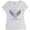 my hero is now my angel stomach cancer awareness Women's Triblend Scoop T-shirt