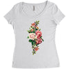 breast cancer flowers Women's Triblend Scoop T-shirt