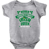 never underesmate irish queen Baby Bodysuit