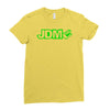 black funny glow in dark glowing Ladies Fitted T-Shirt