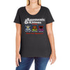basements and kittens Ladies Curvy T-Shirt