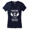 woman with a boxer Women's V-Neck T-Shirt