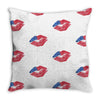 4th of July Lip Throw Pillow
