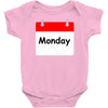 title of day of the week monday day of the week Baby Bodysuit