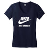 weed   just smoke it   mens funny Women's V-Neck T-Shirt