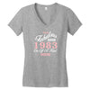 sassy fabulous since 1983 birthday gift Women's V-Neck T-Shirt