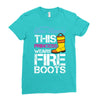 Forget Glass Slippers This Princess Wears Fire Boots Ladies Fitted T-Shirt