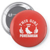 This Girl Loves Pomeranian Pin-back button