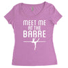 meet me at the barre ballet shoes funny Women's Triblend Scoop T-shirt