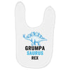 grumpa saurus rex Baby Bibs