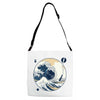 the great wave off sound Adjustable Strap Totes