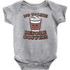no talkie before coffee! Baby Onesie