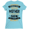 Super Cool Mother Of A Freaking Awesome Son Ladies Fitted T-Shirt