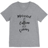 motivated by caffeine and canines V-Neck Tee