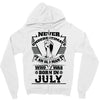 Never Underestimate Old Man Who Was Born July Zipper Hoodie
