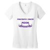 I Love Someone with Pancreatic Cancer to The Moon and Back to Infinity Women's V-Neck T-Shirt