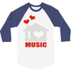new i love house 3/4 Sleeve Shirt