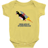 never give up poster Baby Onesie