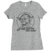 yoda funny slogan retro movie Ladies Fitted T-Shirt