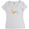 dachshund flower Women's Triblend Scoop T-shirt