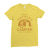 what happens in camper stays in camper vintage style camp funny Ladies Fitted T-Shirt