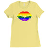 lips  rainbow lgbt gay culture Ladies Fitted T-Shirt
