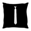 skinny white tie Throw Pillow